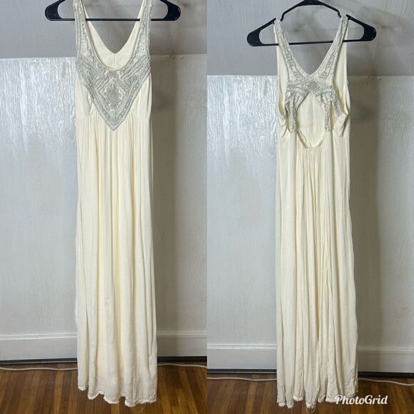 Ecote Urban Outfitters Triton Crossback Boho Embellished Maxi Dress - Picture 7 of 14
